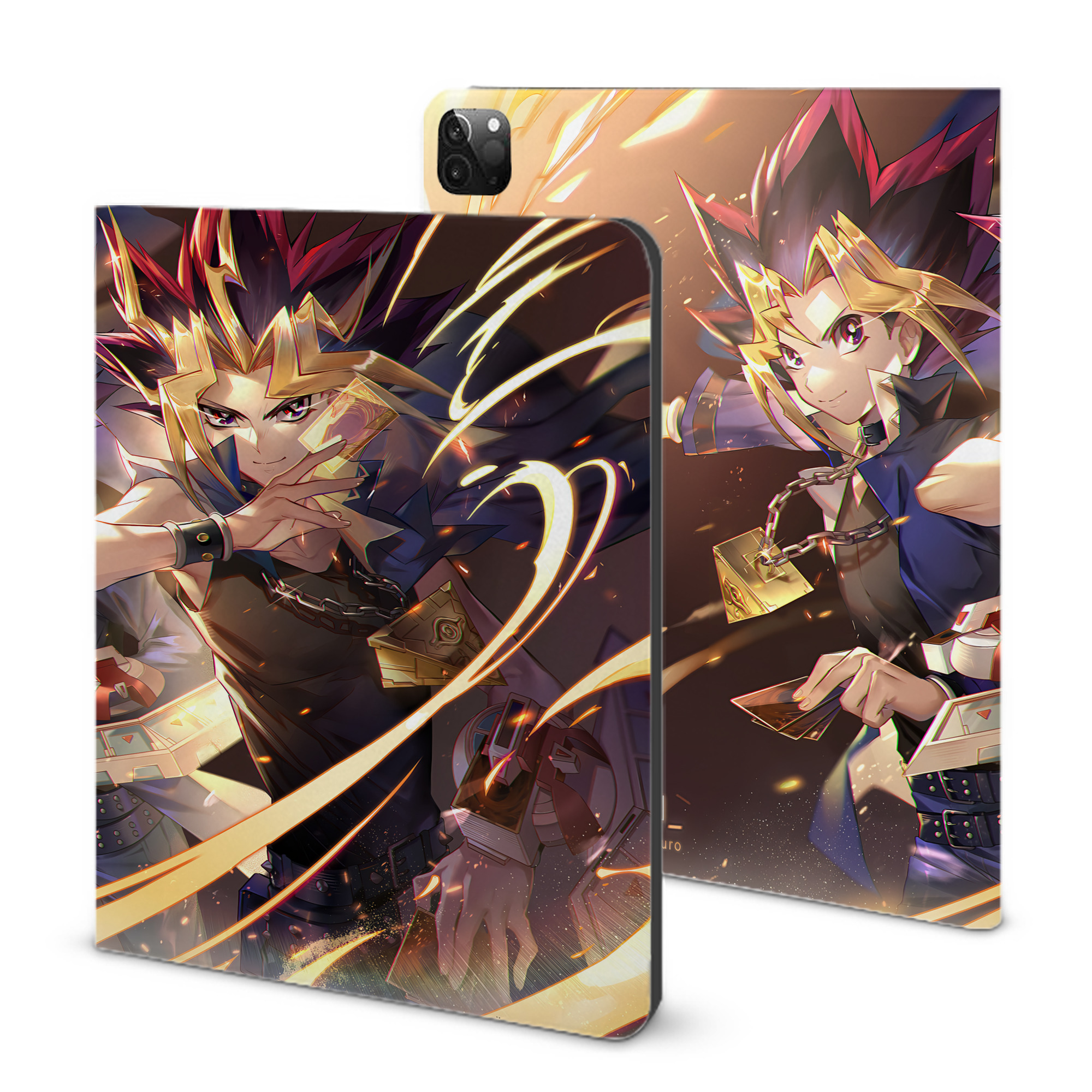 （画像用） 遊☆戯☆王 Yu-Gi-Oh! IPadケース ペンホルダー付き ブックスタイルデザイン